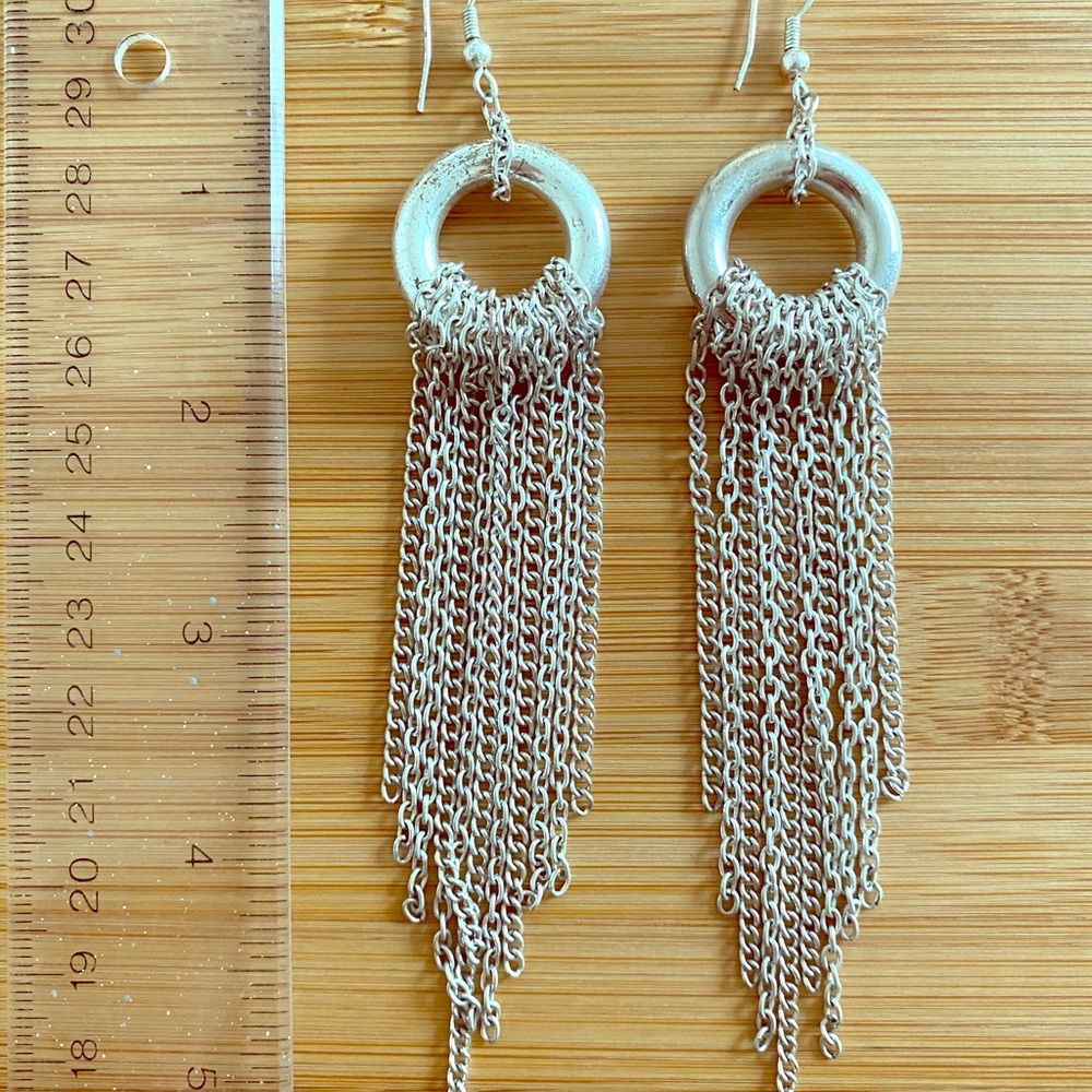 Silver chandelier earrings